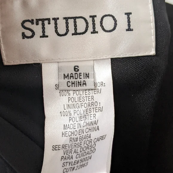 Studio I Ruffle bottom Pants Black size 6 - Picture 8 of 10